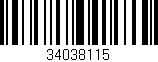 Código de barras (EAN, GTIN, SKU, ISBN): '34038115'