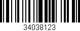 Código de barras (EAN, GTIN, SKU, ISBN): '34038123'