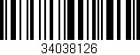 Código de barras (EAN, GTIN, SKU, ISBN): '34038126'
