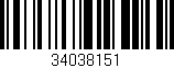Código de barras (EAN, GTIN, SKU, ISBN): '34038151'