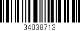 Código de barras (EAN, GTIN, SKU, ISBN): '34038713'