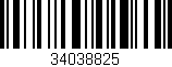 Código de barras (EAN, GTIN, SKU, ISBN): '34038825'