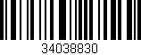 Código de barras (EAN, GTIN, SKU, ISBN): '34038830'