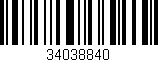 Código de barras (EAN, GTIN, SKU, ISBN): '34038840'