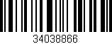 Código de barras (EAN, GTIN, SKU, ISBN): '34038866'