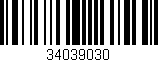 Código de barras (EAN, GTIN, SKU, ISBN): '34039030'