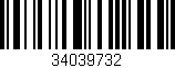 Código de barras (EAN, GTIN, SKU, ISBN): '34039732'