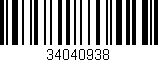 Código de barras (EAN, GTIN, SKU, ISBN): '34040938'