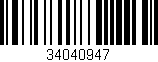 Código de barras (EAN, GTIN, SKU, ISBN): '34040947'