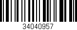 Código de barras (EAN, GTIN, SKU, ISBN): '34040957'