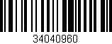 Código de barras (EAN, GTIN, SKU, ISBN): '34040960'