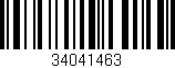 Código de barras (EAN, GTIN, SKU, ISBN): '34041463'