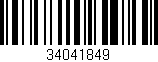 Código de barras (EAN, GTIN, SKU, ISBN): '34041849'
