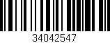 Código de barras (EAN, GTIN, SKU, ISBN): '34042547'