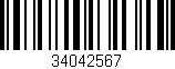 Código de barras (EAN, GTIN, SKU, ISBN): '34042567'