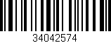 Código de barras (EAN, GTIN, SKU, ISBN): '34042574'