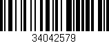 Código de barras (EAN, GTIN, SKU, ISBN): '34042579'