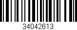 Código de barras (EAN, GTIN, SKU, ISBN): '34042613'