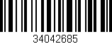 Código de barras (EAN, GTIN, SKU, ISBN): '34042685'
