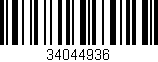 Código de barras (EAN, GTIN, SKU, ISBN): '34044936'
