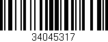 Código de barras (EAN, GTIN, SKU, ISBN): '34045317'