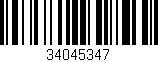 Código de barras (EAN, GTIN, SKU, ISBN): '34045347'