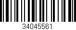 Código de barras (EAN, GTIN, SKU, ISBN): '34045561'