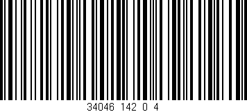 Código de barras (EAN, GTIN, SKU, ISBN): '34046_142_0_4'