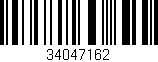 Código de barras (EAN, GTIN, SKU, ISBN): '34047162'