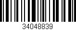 Código de barras (EAN, GTIN, SKU, ISBN): '34048839'