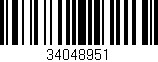 Código de barras (EAN, GTIN, SKU, ISBN): '34048951'