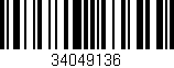Código de barras (EAN, GTIN, SKU, ISBN): '34049136'