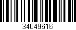 Código de barras (EAN, GTIN, SKU, ISBN): '34049616'