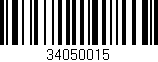 Código de barras (EAN, GTIN, SKU, ISBN): '34050015'