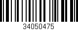 Código de barras (EAN, GTIN, SKU, ISBN): '34050475'