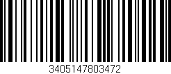 Código de barras (EAN, GTIN, SKU, ISBN): '3405147803472'