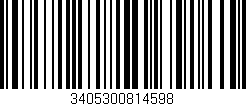 Código de barras (EAN, GTIN, SKU, ISBN): '3405300814598'