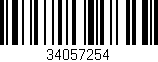 Código de barras (EAN, GTIN, SKU, ISBN): '34057254'