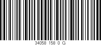 Código de barras (EAN, GTIN, SKU, ISBN): '34058_158_0_G'