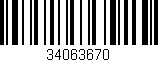 Código de barras (EAN, GTIN, SKU, ISBN): '34063670'