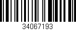 Código de barras (EAN, GTIN, SKU, ISBN): '34067193'