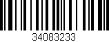 Código de barras (EAN, GTIN, SKU, ISBN): '34083233'