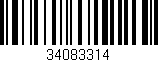 Código de barras (EAN, GTIN, SKU, ISBN): '34083314'