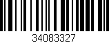 Código de barras (EAN, GTIN, SKU, ISBN): '34083327'