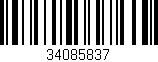 Código de barras (EAN, GTIN, SKU, ISBN): '34085837'