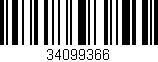 Código de barras (EAN, GTIN, SKU, ISBN): '34099366'