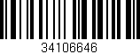 Código de barras (EAN, GTIN, SKU, ISBN): '34106646'