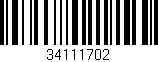 Código de barras (EAN, GTIN, SKU, ISBN): '34111702'