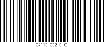Código de barras (EAN, GTIN, SKU, ISBN): '34113_332_0_G'