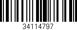Código de barras (EAN, GTIN, SKU, ISBN): '34114797'